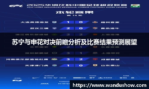 苏宁与申花对决前瞻分析及比赛结果预测展望